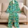 Tropical Cocktail Glasses for Beachside Summer Escapes and Relaxed Vacation Evenings Satin Pajamas Set - 5
