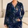 Golden Galaxy Whirls for Cosmic Lounging, Relaxed Nights and Stargazing for Men Satin Pajamas Set - 1