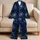 Golden Galaxy Whirls for Cosmic Lounging, Relaxed Nights and Stargazing for Men Satin Pajamas Set - 5