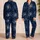 Golden Galaxy Whirls for Cosmic Lounging, Relaxed Nights and Stargazing for Men Satin Pajamas Set - 2