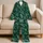 Tropical Palm And Monstera Leaves For Relaxed Summer Getaways And Island Escapes Satin Pajamas Set - 5