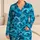 Turquoise Hibiscus And Ocean Wave Motifs For Relaxed Tropical Getaways And Coastal Living Satin Pajamas Set - 1
