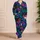 Neon Tropical Botanicals for Colorful Summer Lounging and Resort-Inspired Escapes Satin Pajamas Set - 4