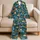 Tropical Hibiscus and Palm Leaves for Relaxed Coastal Getaways and Island Escapes Satin Pajamas Set - 5