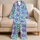 Purple Octopus And Starfish Undersea Motifs For Relaxed Summer Coastal Getaways For Men Satin Pajamas Set - 5