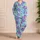 Purple Octopus And Starfish Undersea Motifs For Relaxed Summer Coastal Getaways For Men Satin Pajamas Set - 4