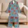 Red Octopus and Pink Coral Ocean Motifs for Tropical Escapes and Summer Relaxation Satin Pajamas Set - 5