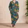 Tropical Hibiscus And Pineapple Blooms For Relaxed Island Getaways And Summer Lounging Satin Pajamas Set - 4