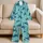 Sea Turtle Ocean Waves for Relaxed Coastal Getaways and Beachside Escapes Satin Pajamas Set - 5