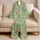 Ornamental Easter Eggs and Gold Chains for Cheerful Spring Holidays and Vacation Satin Pajamas Set - 5