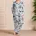 Navy Octopus and Sea Life for Coastal Getaways and Relaxed Ocean-Inspired Living Satin Pajamas Set - 4