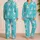 White Octopus Ocean Motifs for Relaxed Coastal Getaways and Seaside Escapes Satin Pajamas Set - 2