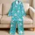 White Octopus Ocean Motifs for Relaxed Coastal Getaways and Seaside Escapes Satin Pajamas Set - 5