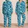 Blue Ocean Waves and White Sea Foam for Relaxed Coastal Summer Getaways Satin Pajamas Set - 2
