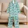 Cheerful Blue Pufferfish Ocean Vibes for Relaxed Coastal Lounging and Summer Getaways Satin Pajamas Set - 5