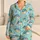Cheerful Blue Pufferfish Ocean Vibes for Relaxed Coastal Lounging and Summer Getaways Satin Pajamas Set - 1