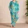 Octopus And Seashells For Tropical Beach Days And Coastal Getaways Satin Pajamas Set - 4