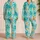 Octopus And Seashells For Tropical Beach Days And Coastal Getaways Satin Pajamas Set - o45-4ef5no