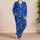 Jellyfish and Tropical Fish in Deep Sea Blue for Relaxed Coastal Evenings and Getaways Satin Pajamas Set - 4