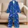 Jellyfish and Tropical Fish in Deep Sea Blue for Relaxed Coastal Evenings and Getaways Satin Pajamas Set - 5
