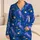 Jellyfish and Tropical Fish in Deep Sea Blue for Relaxed Coastal Evenings and Getaways Satin Pajamas Set - 1