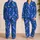 Jellyfish and Tropical Fish in Deep Sea Blue for Relaxed Coastal Evenings and Getaways Satin Pajamas Set - 2