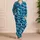 Turquoise Ocean Current Waves for Relaxed Summer Beach Getaways Satin Pajamas Set - 4