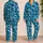 Turquoise Ocean Current Waves for Relaxed Summer Beach Getaways Satin Pajamas Set - 2