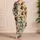 Straw Hat Monkey Beachside Cheer for Sunny Getaways and Relaxed Tropical Holiday Lounging Satin Pajamas Set - 4