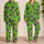 Neon Green And Purple Slime Drips For Playful Weekend Lounging And Color Lovers Satin Pajamas Set - 2