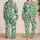 Tropical Hibiscus And Palm Fronds For Relaxed Island Getaways And Summer Escapes At Home Satin Pajamas Set - 2