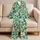 Tropical Hibiscus And Palm Fronds For Relaxed Island Getaways And Summer Escapes At Home Satin Pajamas Set - 5