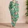 Tropical Hibiscus And Palm Fronds For Relaxed Island Getaways And Summer Escapes At Home Satin Pajamas Set - 4