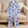 Blue Purple Octopus Ocean Motifs for Relaxed Coastal Getaways and Easy Summer Escapes Satin Pajamas Set - 5