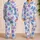 Blue Purple Octopus Ocean Motifs for Relaxed Coastal Getaways and Easy Summer Escapes Satin Pajamas Set - 2