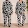 Black And White Cowhide Spots For Relaxed Summer Getaways And Easy Coastal Weekends Satin Pajamas Set - 2