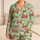 Orange Crab Coastal Summer Style for Relaxed Beach Getaways and Sunny Vacation Days Satin Pajamas Set - 1