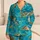Vibrant Sea Turtles Over Coral Reefs for Coastal Relaxation and Tropical Nature Lovers Satin Pajamas Set - 1