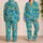 Colorful Tropical Reef Fish School for Coastal Getaways and Relaxed Summer Lounging Satin Pajamas Set - 2