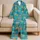Colorful Tropical Reef Fish School for Coastal Getaways and Relaxed Summer Lounging Satin Pajamas Set - 5