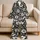 White Hibiscus and Tropical Leaves for Relaxed Island Getaways and Summer Escapes Satin Pajamas Set - 5