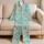 Watercolor Octopus and Jellyfish Ocean Life for Sunny Coastal Getaways and Surf Days Satin Pajamas Set - 5