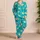 Cute Pufferfish Ocean Friends for Relaxed Coastal Getaways and Sunny Summer Lounging Satin Pajamas Set - 4