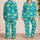 Cute Pufferfish Ocean Friends for Relaxed Coastal Getaways and Sunny Summer Lounging Satin Pajamas Set - 2