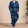 Cosmic Alien Encounters for Stargazing Nights and Relaxed Getaways for Sci-Fi Fans Satin Pajamas Set - 4