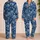 Navy Aegean Palm Trees for Coastal Getaways and Relaxed Summer Lounging by the Sea Satin Pajamas Set - 2