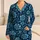 Midnight Blue Mandala Blooms for Relaxed Evenings and Thoughtful Gifts for Him Satin Pajamas Set - 1
