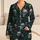 Gothic Skull Meadow for Spooky Nights and Dark Alternative Style Enthusiasts Gift Satin Pajamas Set - 1