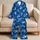 Blue Sea Turtle Ocean Motifs for Coastal Getaways and Relaxed Beachside Adventures Satin Pajamas Set - 5