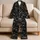 Midnight Stars And Amber Smoke For Party Nights And Cozy Lounging Gifts For Him Satin Pajamas Set - 5
